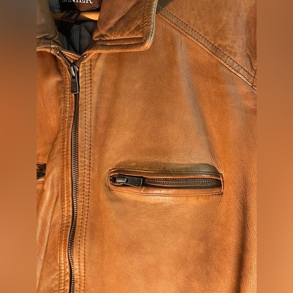 Brown DANIER Leather Men Size XL Jacket - Picture 5 of 16